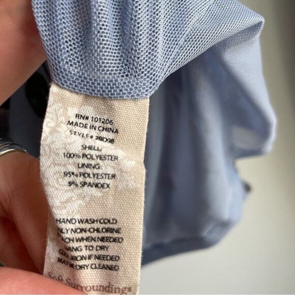 Soft Surroundings tiered sleeveless floral dress size med lilac purple flowers - Picture 8 of 10